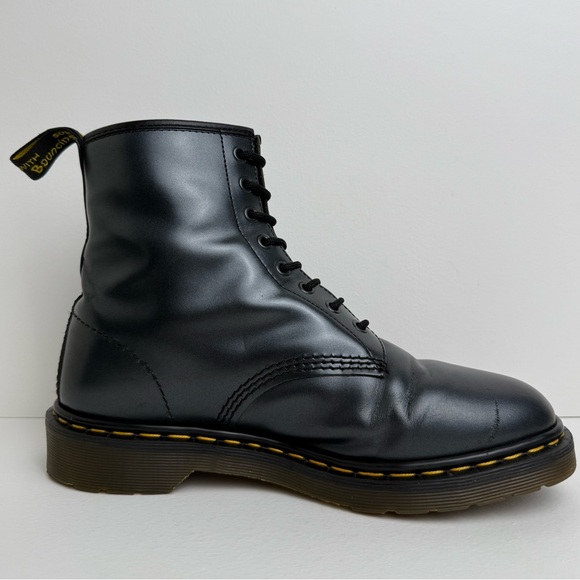 Vintage Dr. Martens England 1460 Metallic Graphite Shimmer Silver MIE Boots UK 9 - Picture 4 of 16